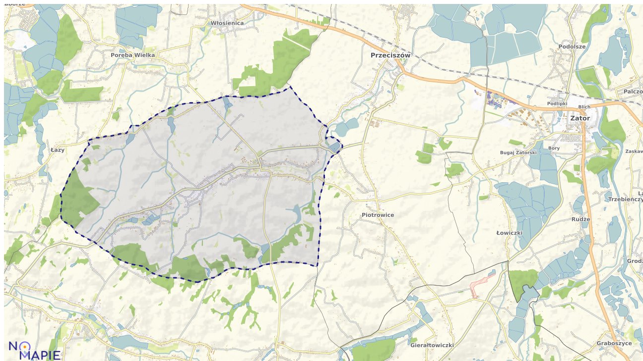 Mapa uzbrojenia terenu Polanki Wielkiej